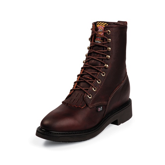 JUSTIN ORIGINAL WORKBOOTS 761 CONDUCTOR BRIAR 8