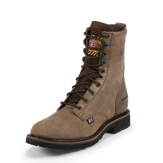justin steel toe waterproof work boots
