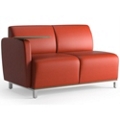 Three Seat Fabric Lounge Sofa with Left Tablet Arm - 53049 and more