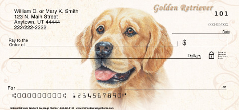Golden Retriever Dog Personal Checks