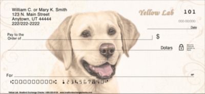 Yellow Lab Dog Personal Checks
