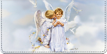 Angel Kisses Sandra Kuck Art Checkbook Cover