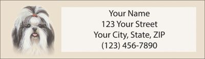 Shih Tzu Return Address Label