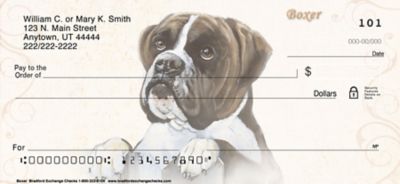 Boxer Dog Personal Checks