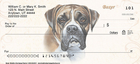 Boxer Dog Personal Checks