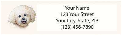 Bichon Frise Return Address Label