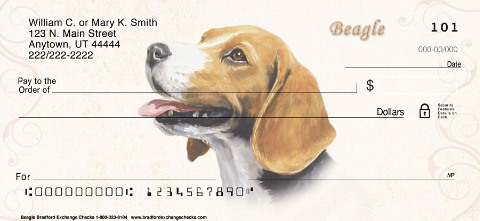 Beagle Dog Personal Checks