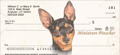 Miniature Pinscher Personal Checks