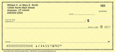 Yellow Safety Personal Checks