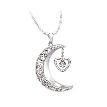 Sterling Silver Diamond Pendant Necklace For Granddaughter