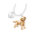 Golden Retriever Dog Pendant with Movable Legs and Tail