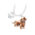 Dachshund Dog Pendant Necklace with Movable Tail and Legs