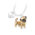 Pug Dog Pendant Necklace with Movable Legs and Tail