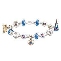 Chicago Cubs Charm Bracelet With Swarovski Crystal