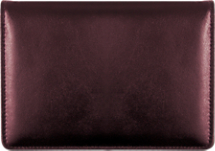 Burgundy Top-Stub Leather Checkbook Cover