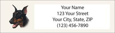 Doberman Return Address Label