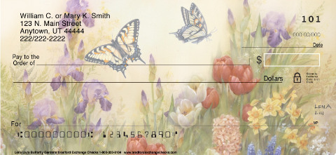 Lena Liu's Butterfly Gardens Personal Checks