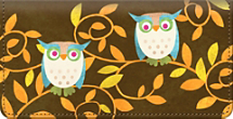 Challis & Roos Awesome Owls Checkbook Cover