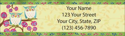 Challis & Roos Awesome Owls Address Labels