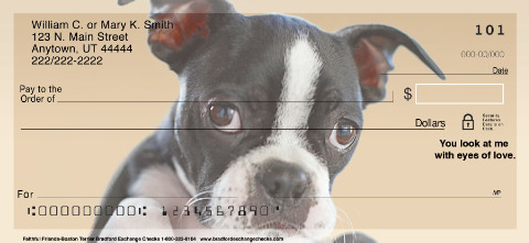 Faithful Friends - Boston Terrier Personal Checks
