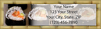 Sushi Bar Return Address Label