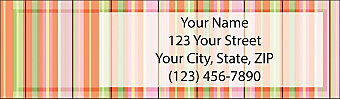 Stripes Return Address Label