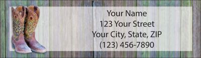 Cowboy Boots Return Address Label