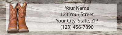 Cowboy Boots Return Address Label