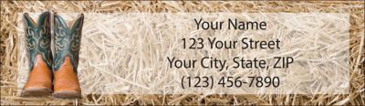 Cowboy Boots Return Address Label
