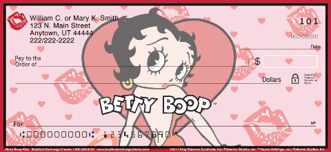 Betty Boop Kiss Personal Checks
