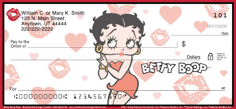 Betty Boop Kiss Personal Checks