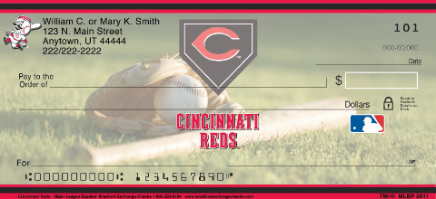 Cincinnati Reds Major League Baseball Personal Checks