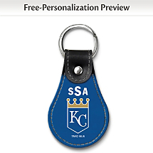 Kansas City Royals Leather Key Ring