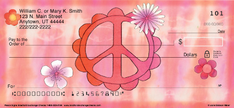 Peace Signs Personal Checks