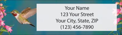 Hummingbirds Return Address Label