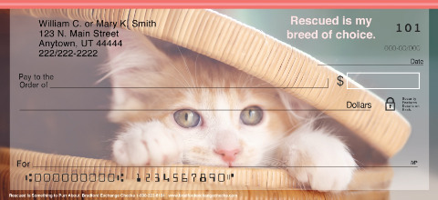 Rescued is Something to Purr About Personal Checks