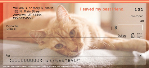 Rescued is Something to Purr About Personal Checks