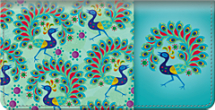 Challis & Roos Peacock Paradise Checkbook Cover