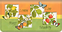 Botanical Fruits Checkbook Cover