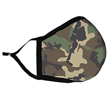 Green Camouflage Fabric Face Mask