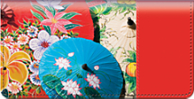 Asian Umbrella Bouquet Checkbook Cover