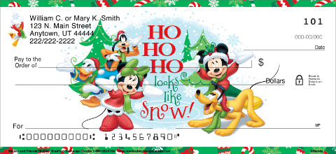 Disney Mickey & Friends Holiday Personal Checks