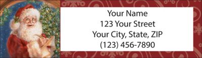 Santa Holiday Return Address Label