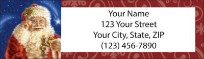 Santa Holiday Return Address Label