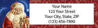 Santa Holiday Return Address Label
