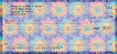 Retroflection Flowers Personal Checks