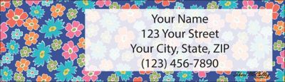 Retroflection Flowers Return Address Label