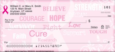 Hope for a Cure Bread Cancer Personal Checks