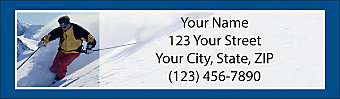 Snow Sports Return Address Label
