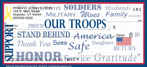 Support Our Troops Personal Checks
